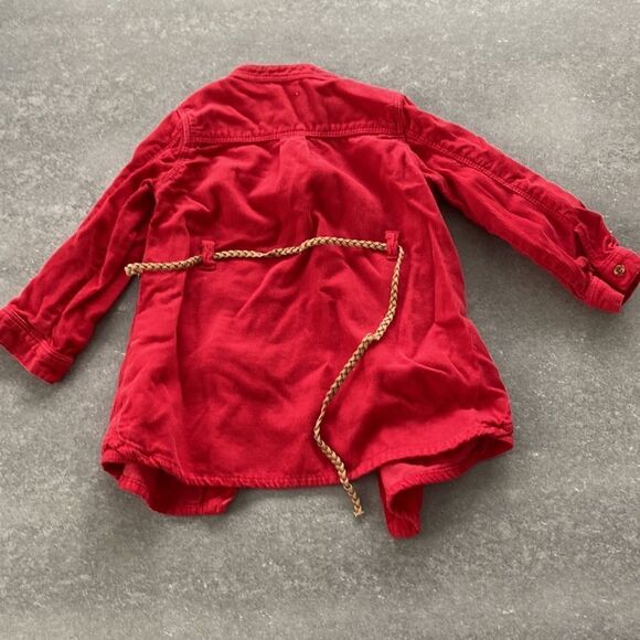 Zara baby red corduroy button down top 9-12M - Picture 4 of 4